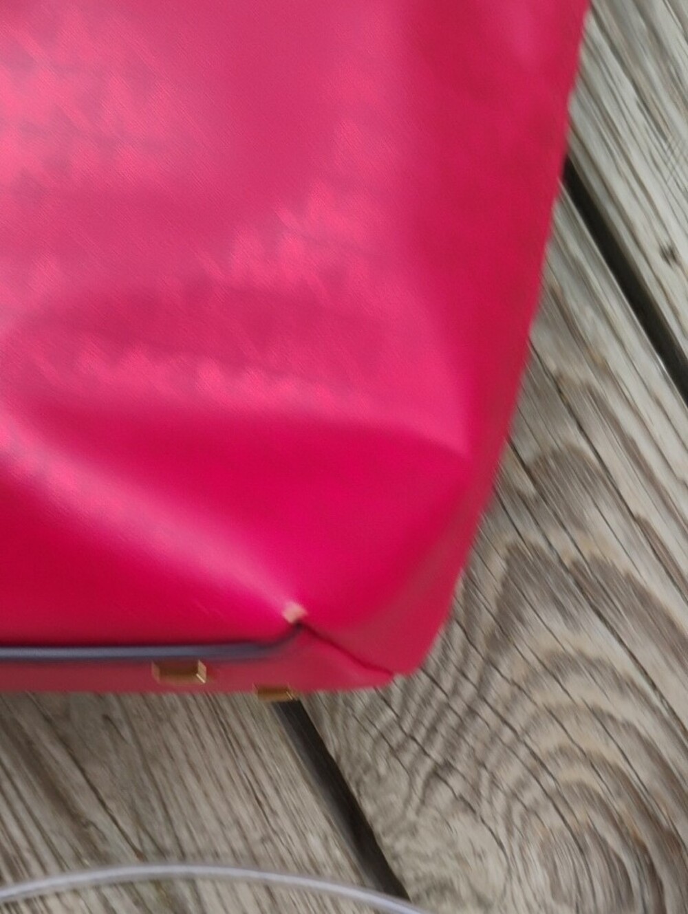 Michael Kors Hot Metallic Pinkish Red ClothTote - Picture 6 of 12